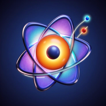 A large atom with a nucleus at its center composed of protons and neutrons, surrounded by several electron shells. The electron shells are depicted in different colors, representing various energy levels. A photon, illustrated as a wave of light with vibrant colors, is approaching the atom. The interaction between the photon and the electron in the outer shell is emphasized, with bright light radiating outward to showcase the transfer of energy. The scene captures the dynamic motion of the photon and the excitation of the electron as it jumps to a higher energy level.