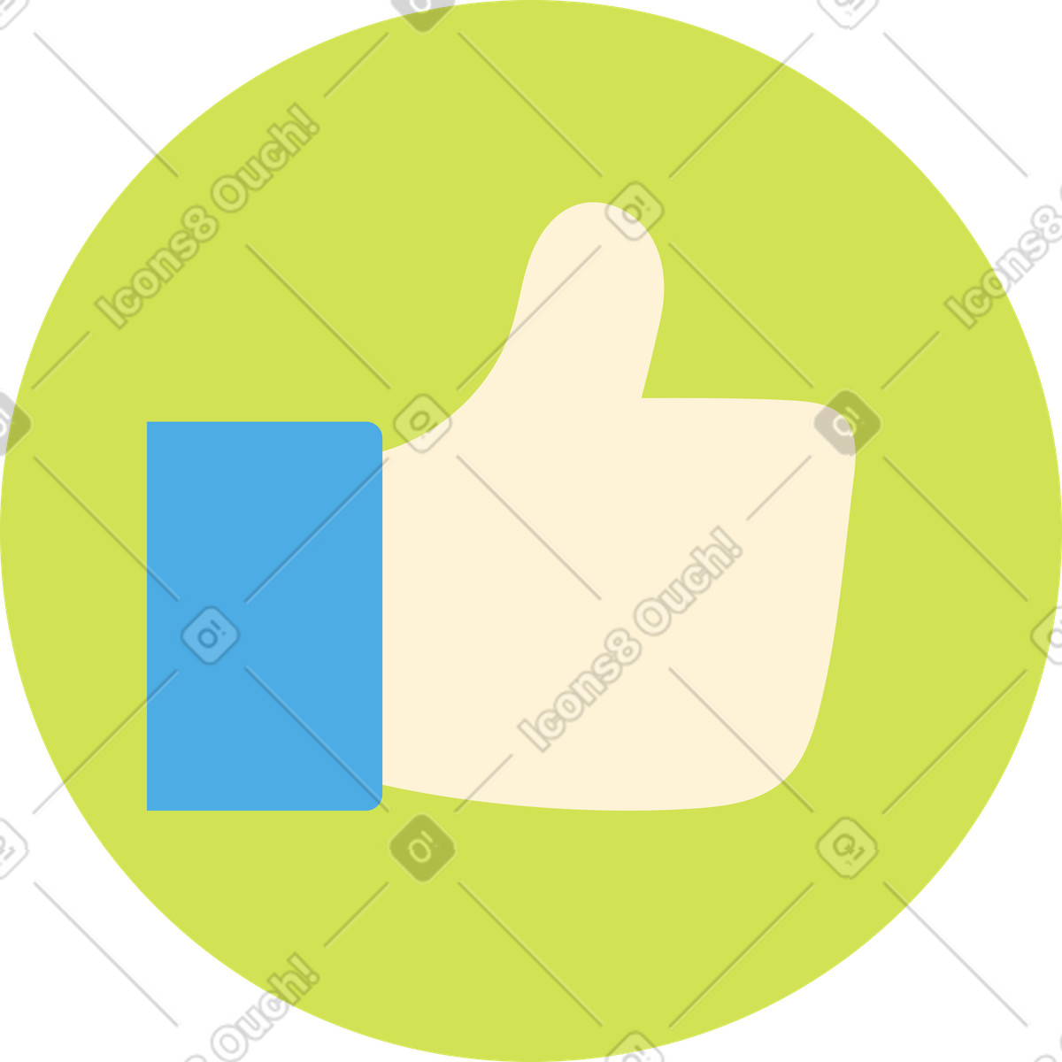 Catchy スタイルの Thumbs up icon のイラストをPNG、SVG形式でダウンロード