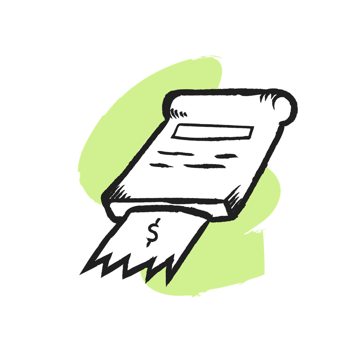 Receipt printout, payment confirmation-Illustration im Pixeltrue icons-Stil als Download in PNG, SVG