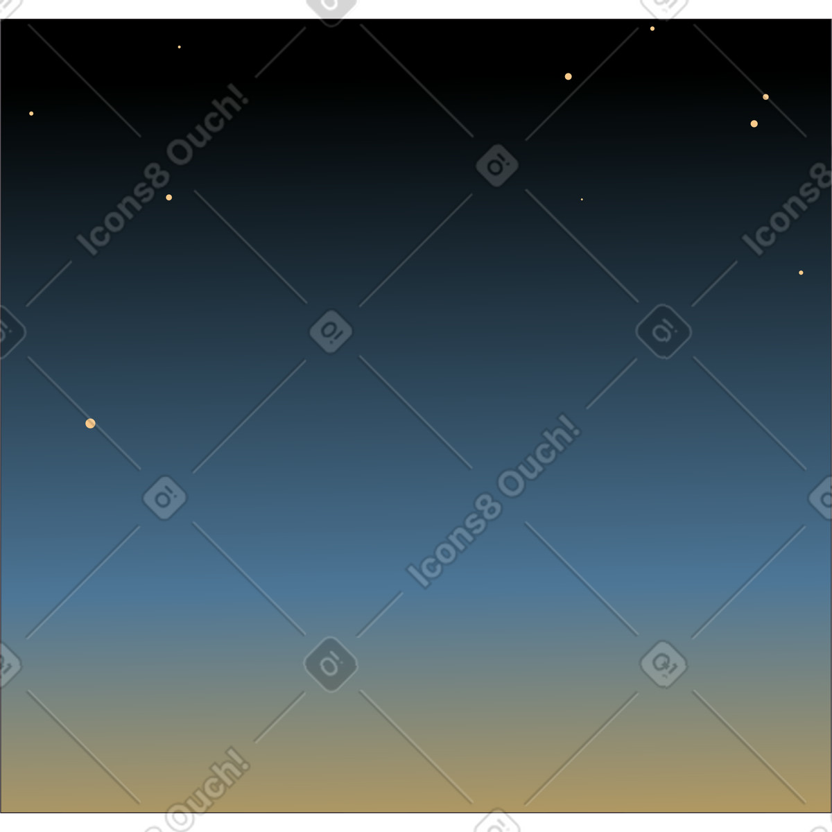 Nachthimmel-Illustration im Eastwood-Stil als Download in PNG, SVG
