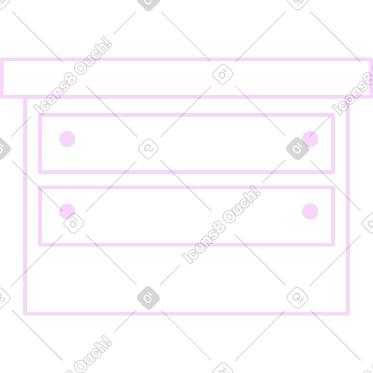 Ilustração de Cômoda em no estilo Marginalia para baixar em PNG, SVG