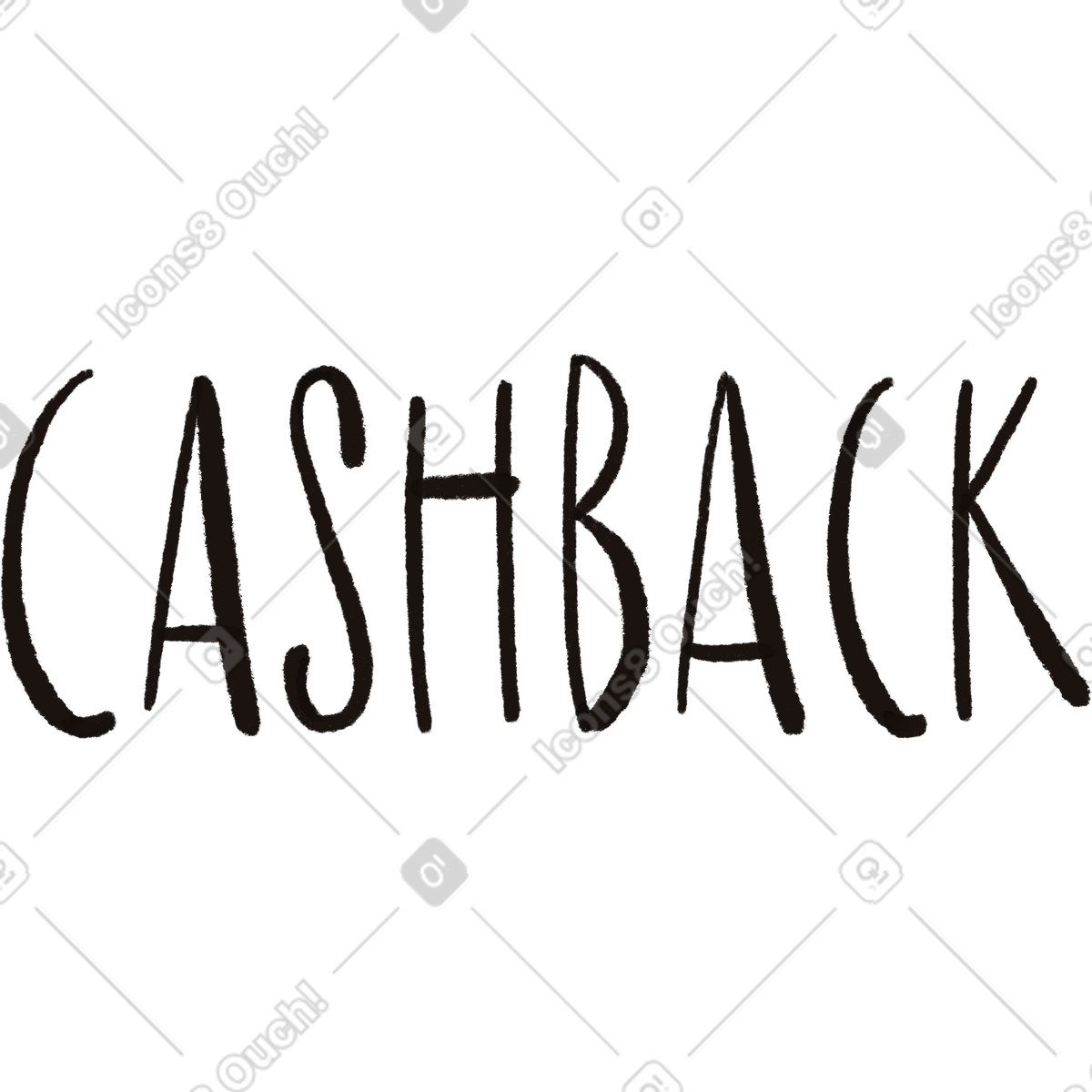 Cashback illustration in Fabulous style download in PNG, SVG
