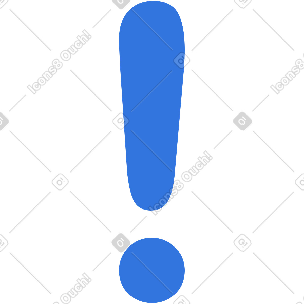 Exclamation mark illustration in PNG, SVG