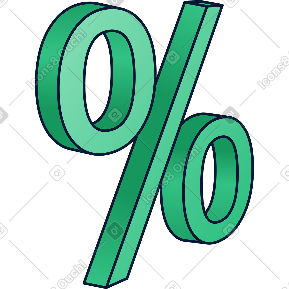 Percent sign illustration in PNG, SVG