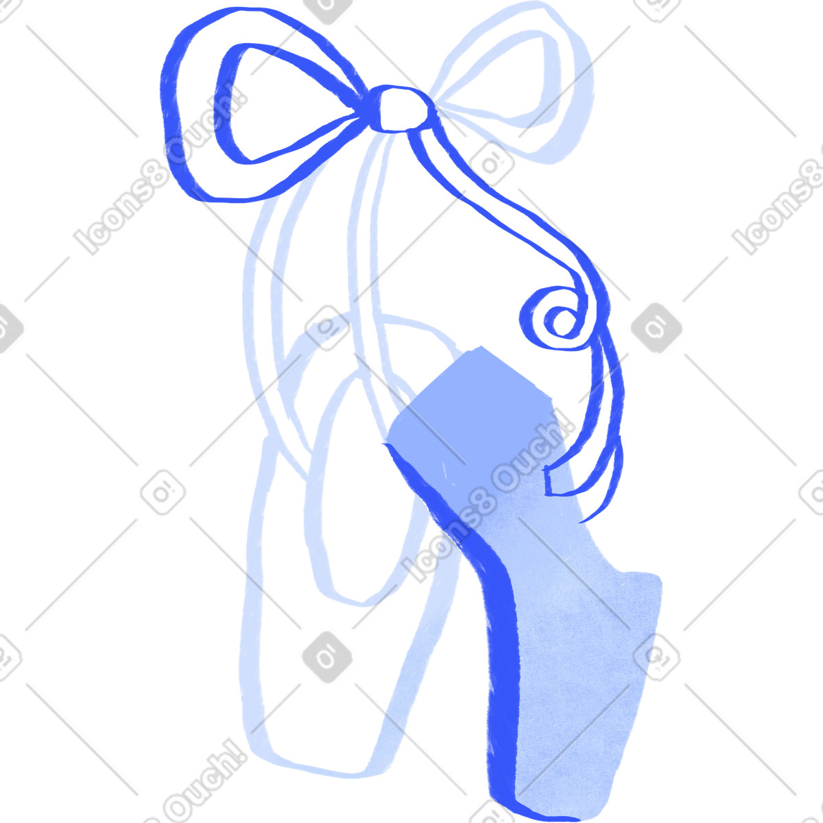 Иллюстрация Ballet shoes в стиле Quirky — скачать в форматах PNG, SVG