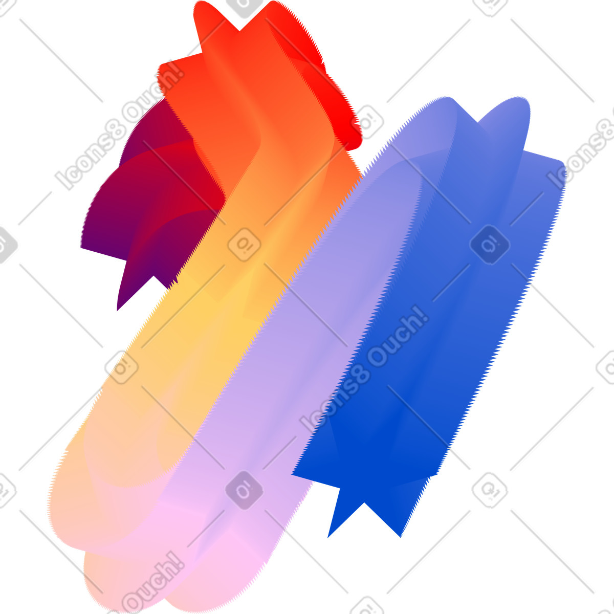 Forms スタイルの Rainbow polygonal spot のイラストをPNG、SVG形式でダウンロード