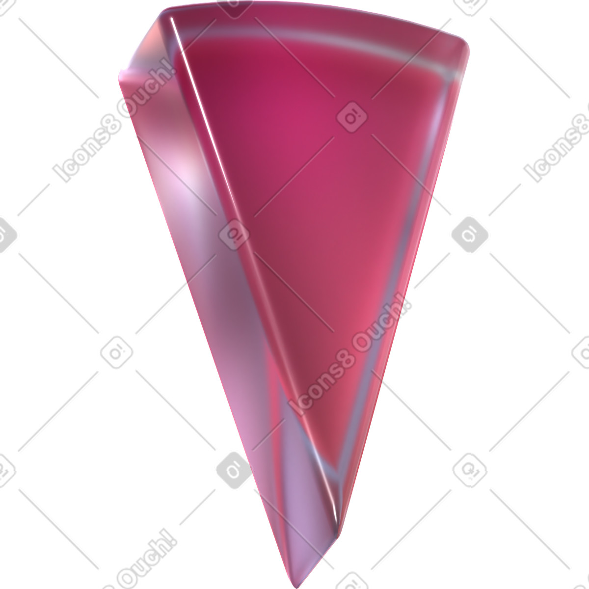 Ilustración Parte del gráfico circular en estilo 3D Glassy a descargar en PNG y SVG