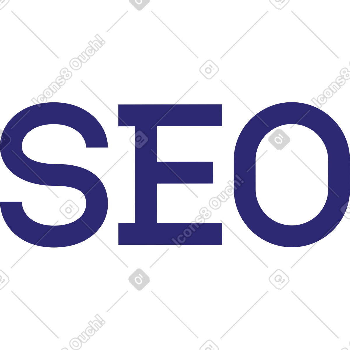 Ilustración Texto de seo letras en estilo Cut a descargar en PNG y SVG