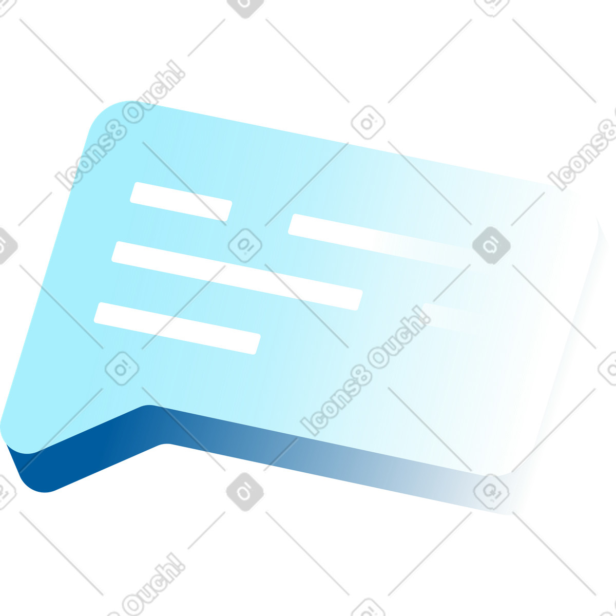Иллюстрация Диалоговое окно в стиле Icy — скачать в форматах PNG, SVG