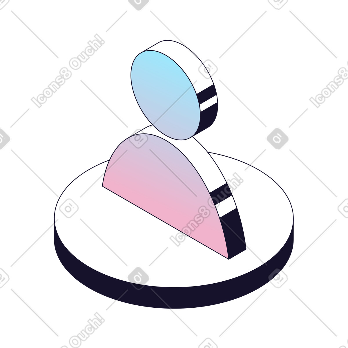 User Profile, Account Identity, Personal Data illustration in Node style download in PNG, SVG