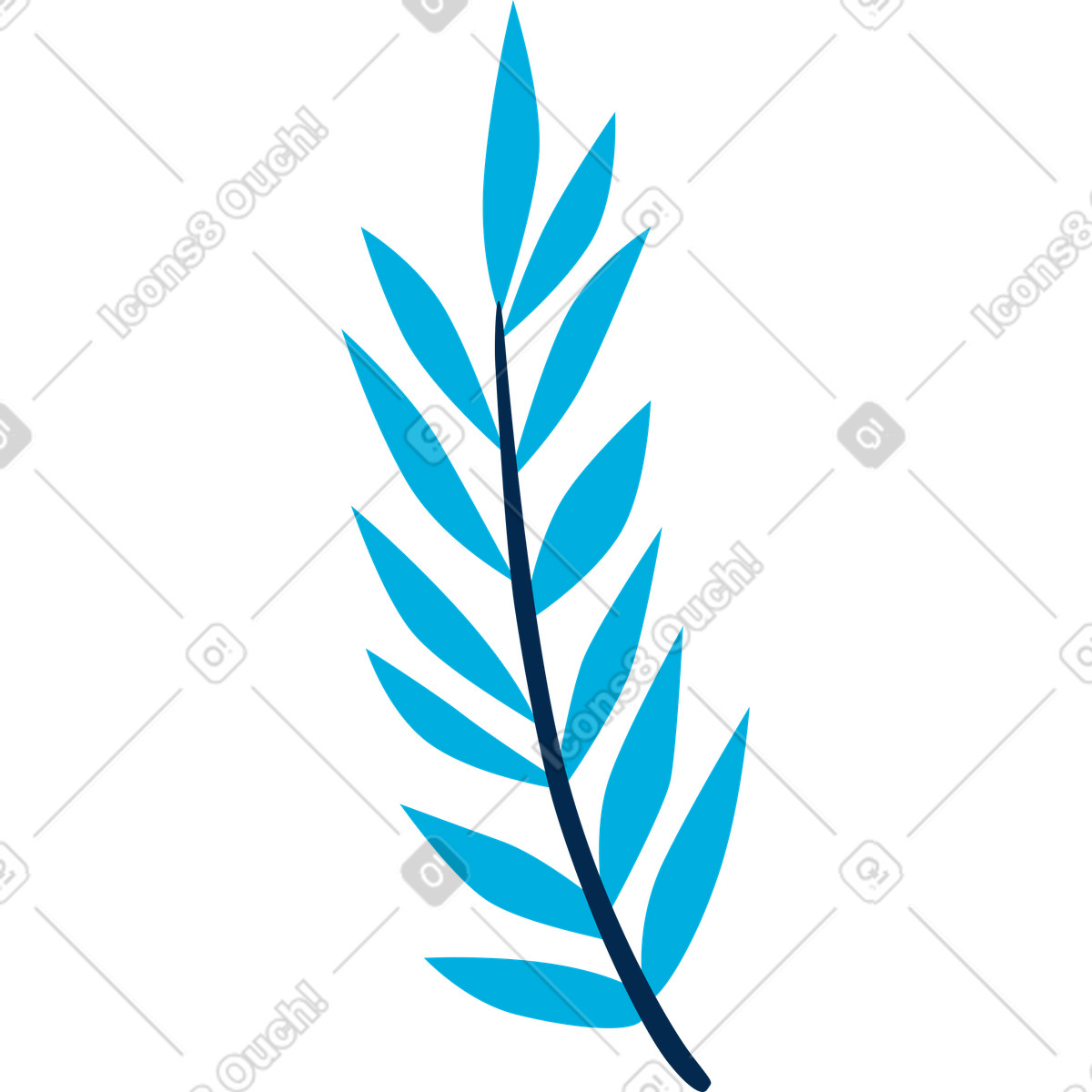 Ilustração de Folha tropical em no estilo Flame para baixar em PNG, SVG