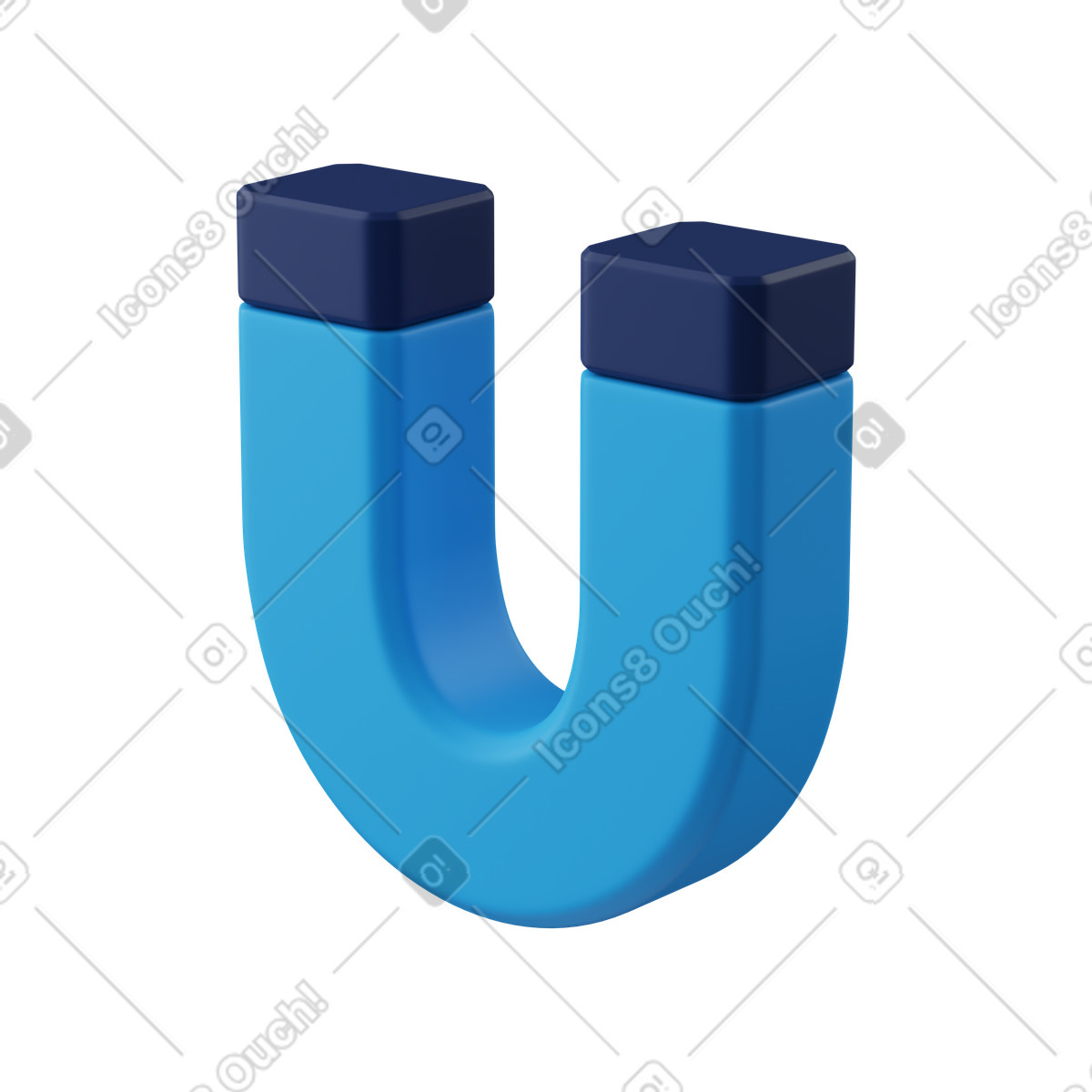 Magnet illustration in PNG, SVG
