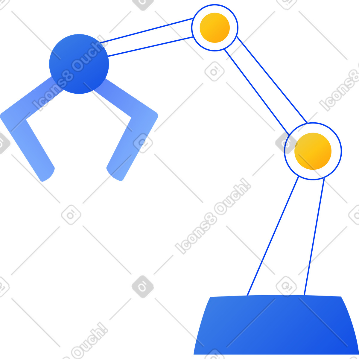 Ilustración Brazo robótico en estilo Buddy a descargar en PNG y SVG