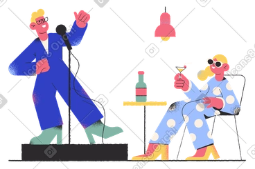 Stand-up performance PNG, SVG