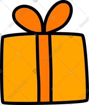 Gift with bow PNG, SVG