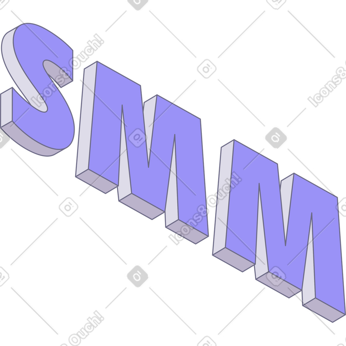 下载 Modul 风格的 刻字 smm 文本 插画，支持 PNG、SVG 格式