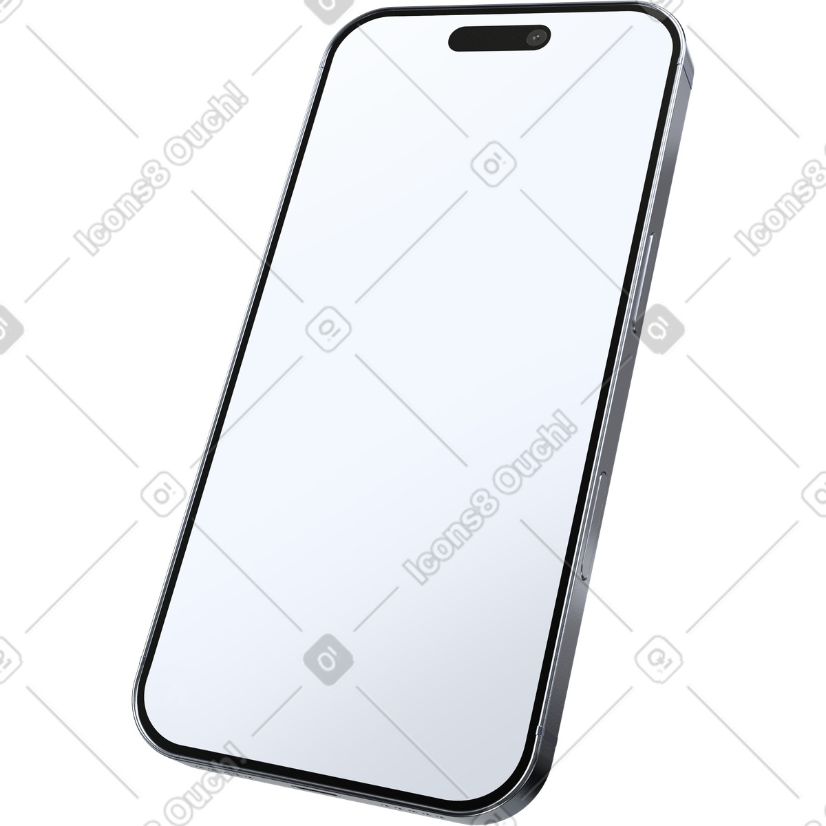 Smartphone mockup, mobile app interface, product presentation illustration in PNG, SVG