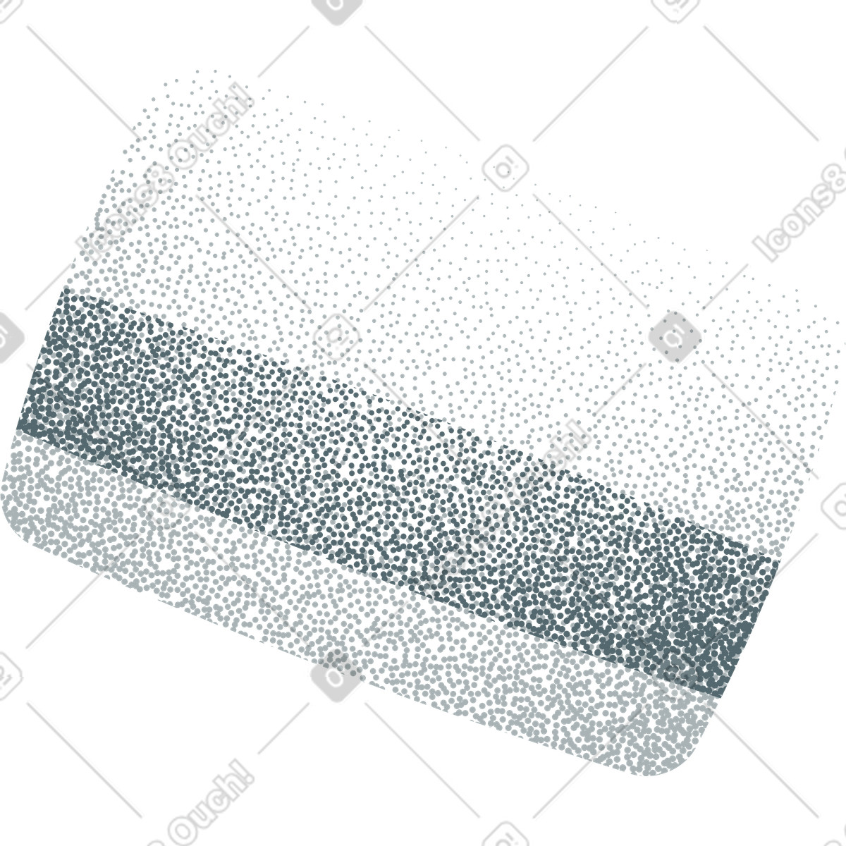 Grainy bank card back view illustration in Grain style download in PNG, SVG