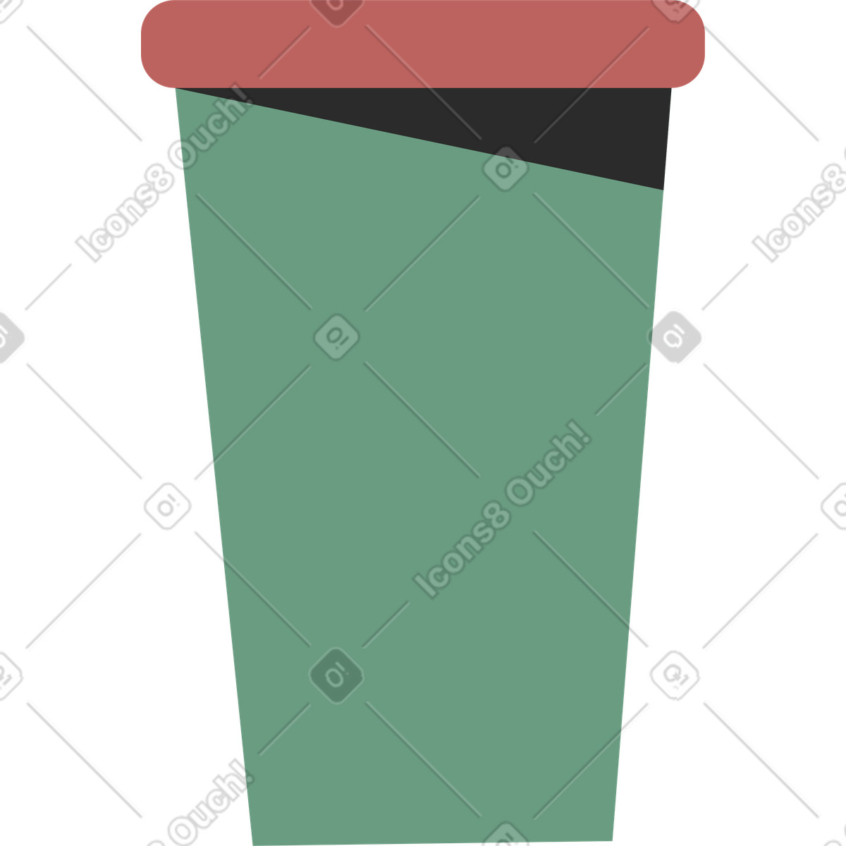 下载 Marginalia 风格的 红盖绿杯 插画，支持 PNG、SVG 格式