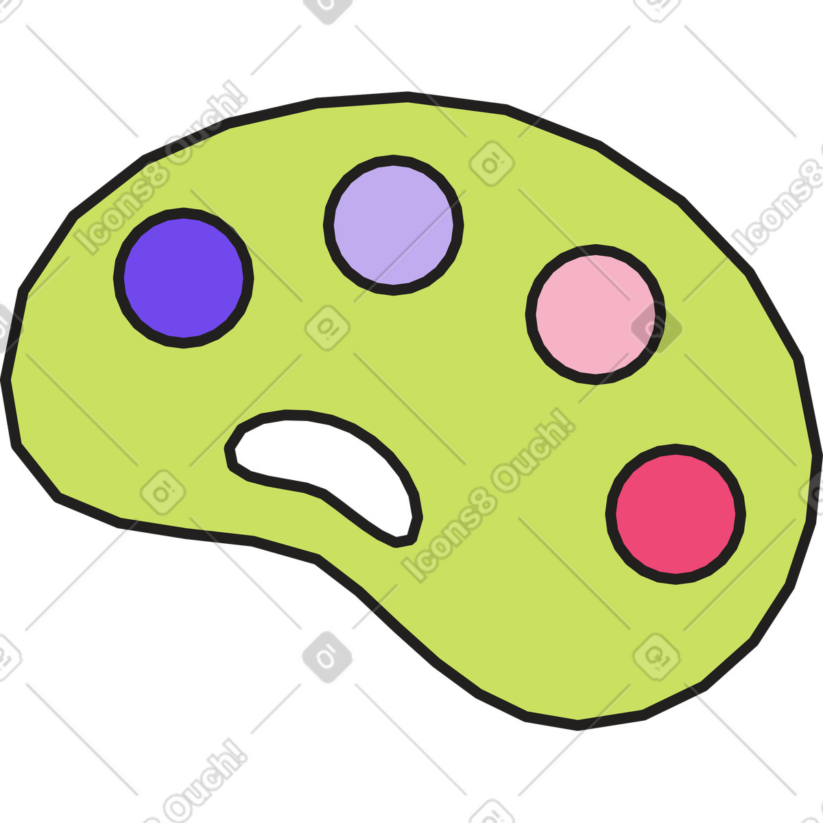 Illustration Palette dans le style Dazzle à télécharger aux formats PNG, SVG