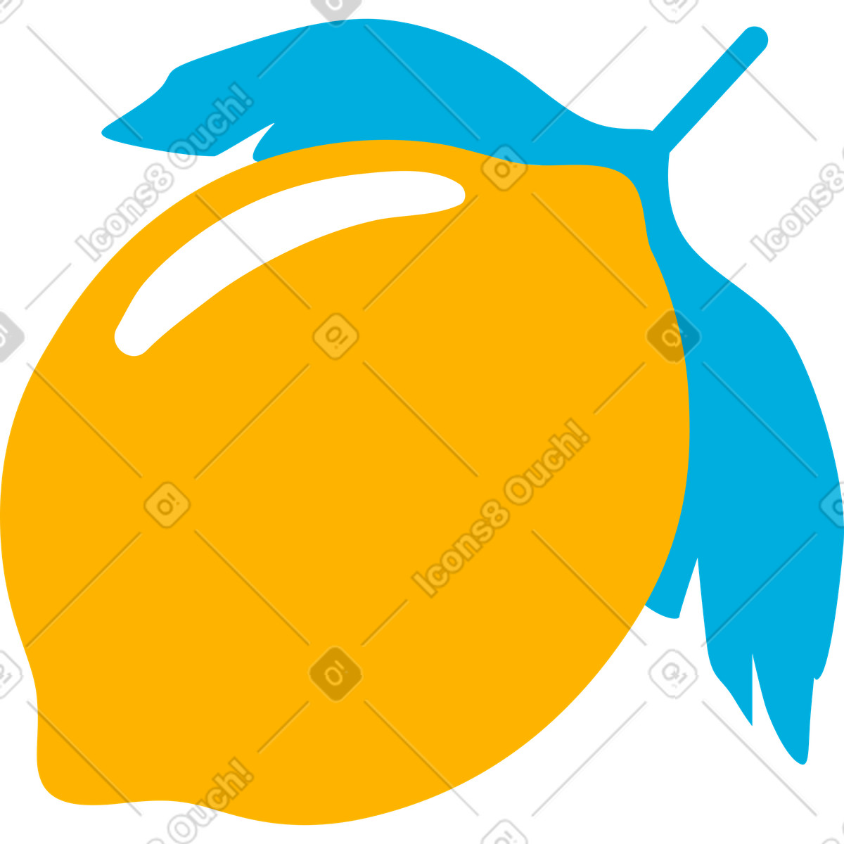 Flame スタイルの Lemon のイラストをPNG、SVG形式でダウンロード