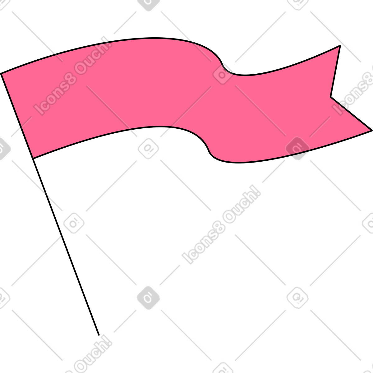 Ilustração de Bandeira rosa em no estilo Bloom para baixar em PNG, SVG