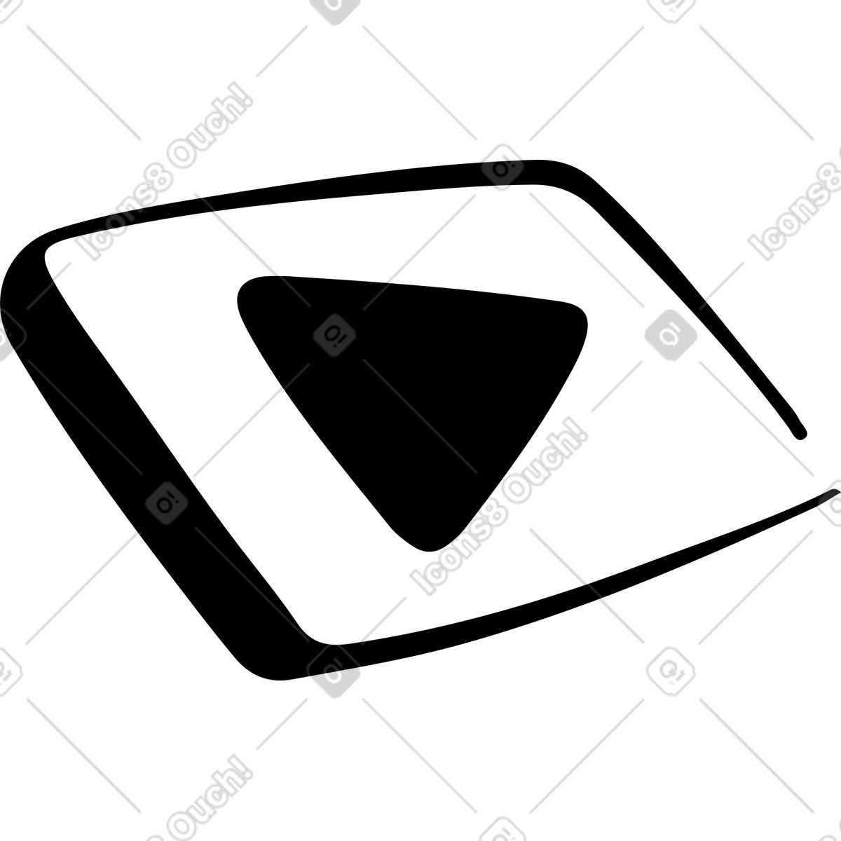 Play Button illustration in Line style download in PNG, SVG