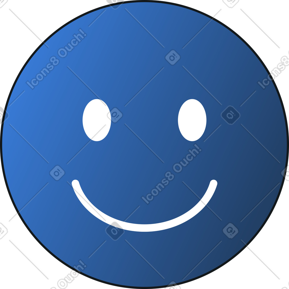 Emoji illustration in Midnight style download in PNG, SVG