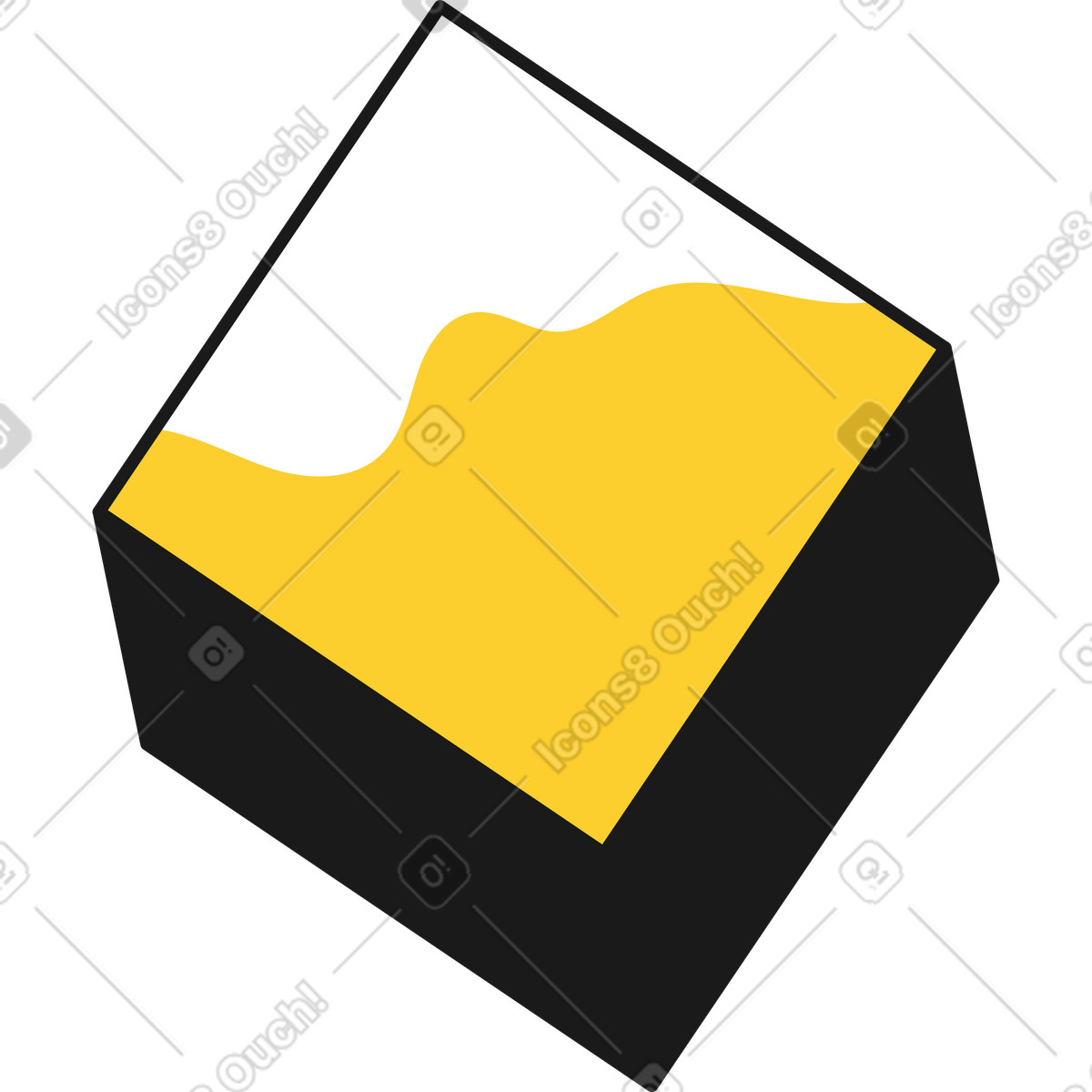 Ilustração de Cubo em no estilo Taxi para baixar em PNG, SVG