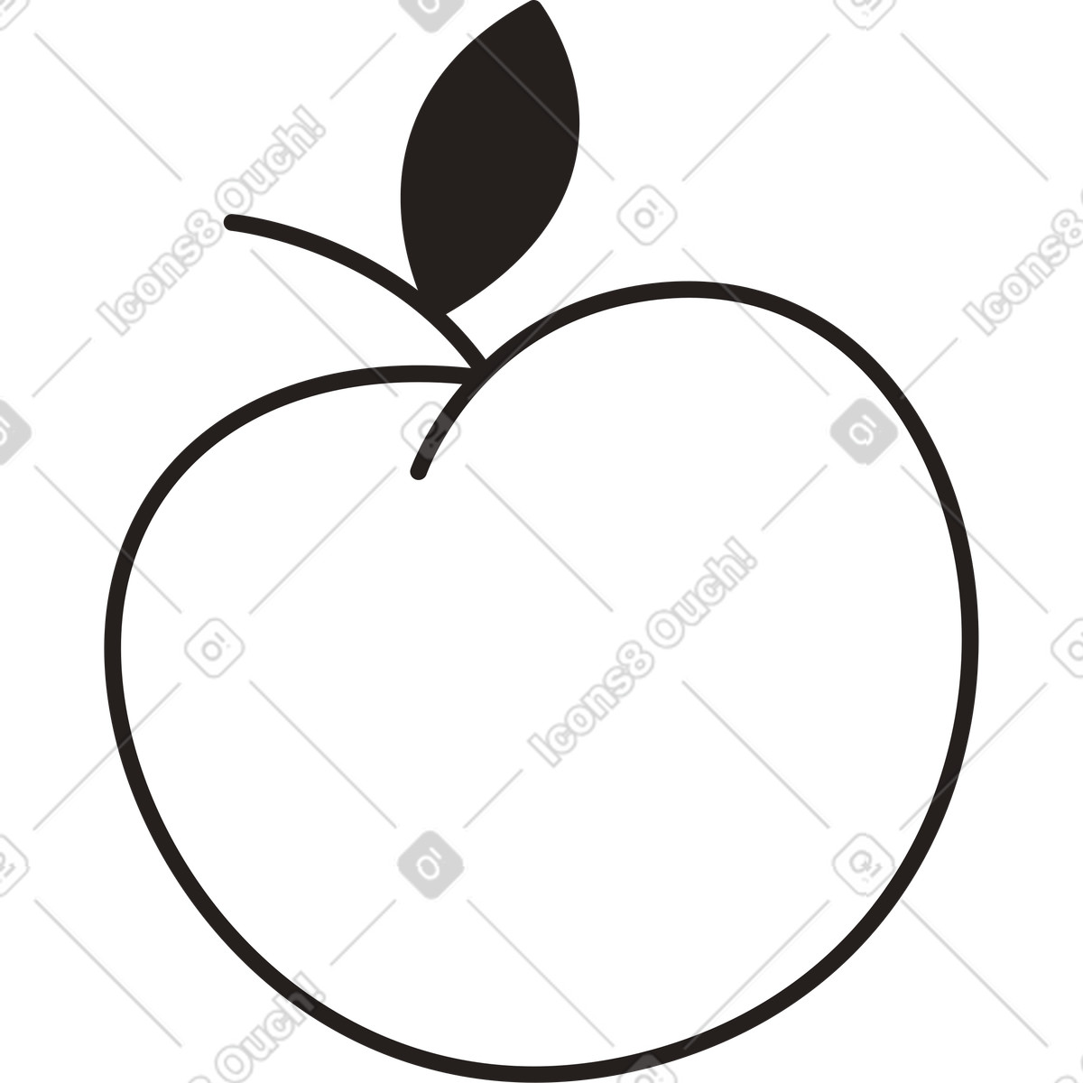 Like スタイルの 林檎 のイラストをPNG、SVG形式でダウンロード