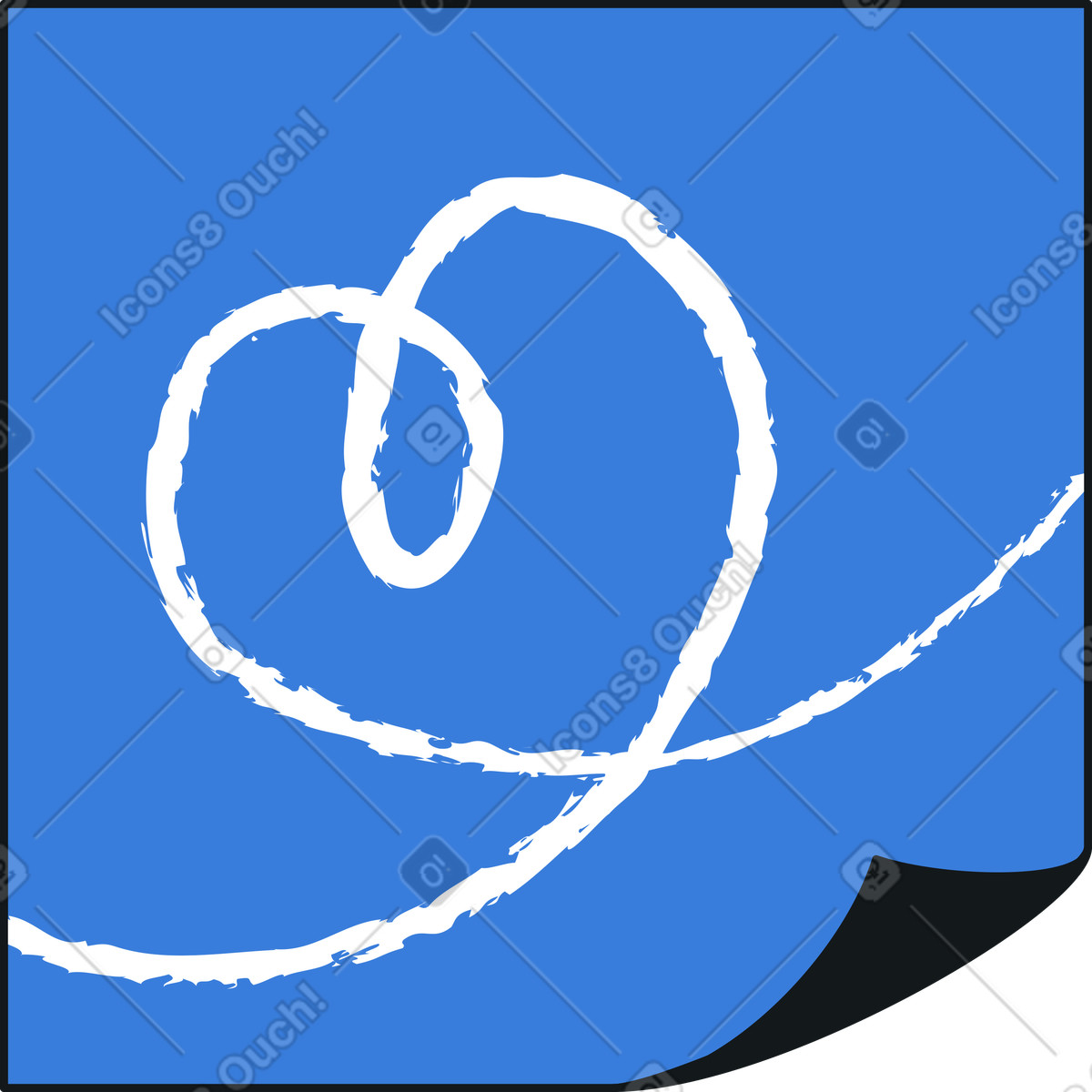Illustration Note avec texture dans le style Midnight à télécharger aux formats PNG, SVG