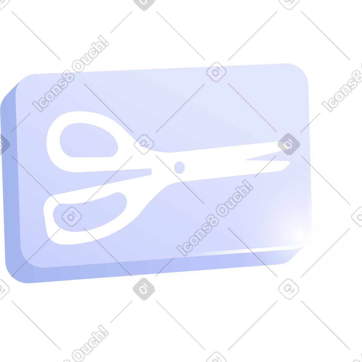 Scissors splitting tool illustration in Quantum style download in PNG, SVG
