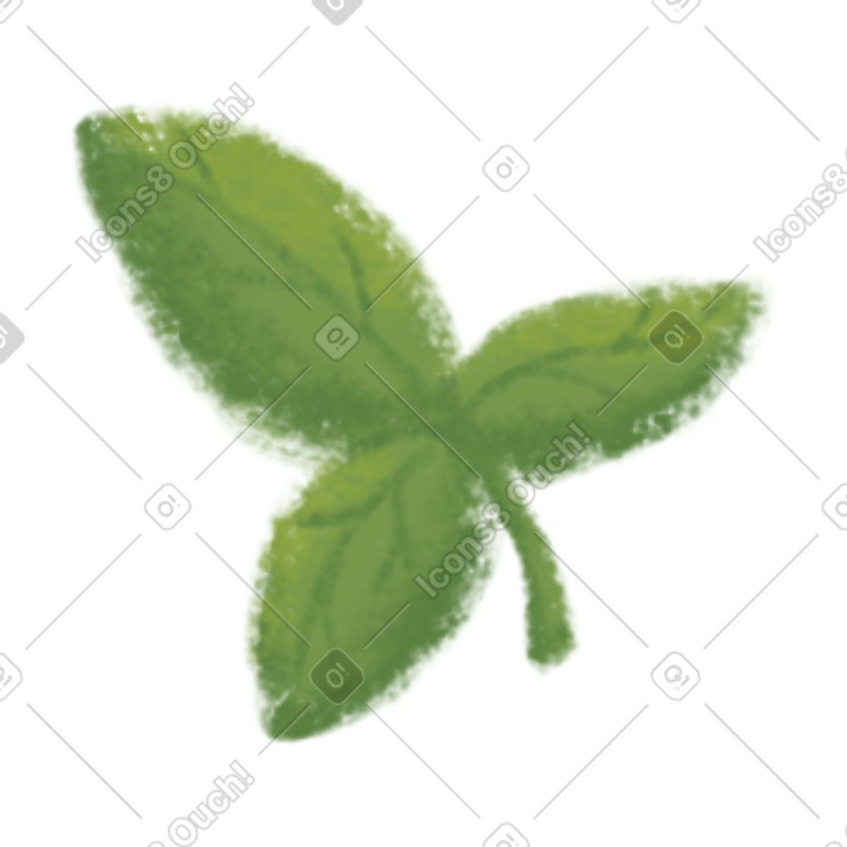 Blatt-Illustration im Toscana-Stil als Download in PNG, SVG