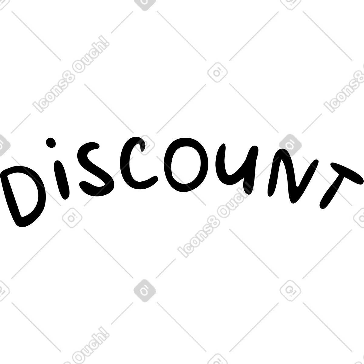 Lettere di sconto illustrazione in stile Journal scarica in PNG, SVG
