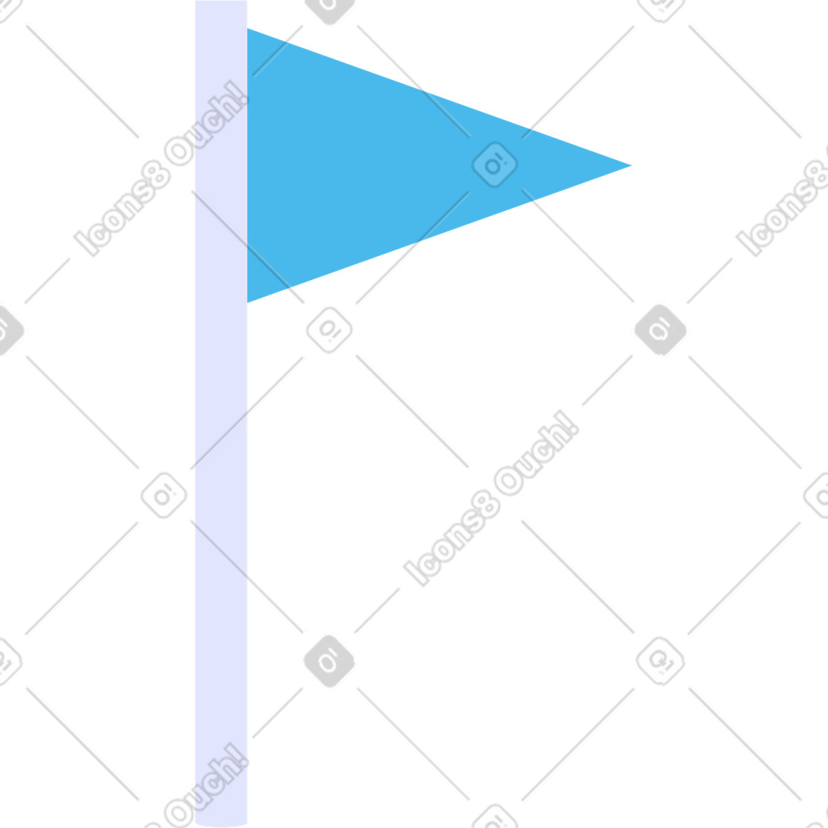 Ilustração de Bandeirola azul em no estilo Quantum para baixar em PNG, SVG