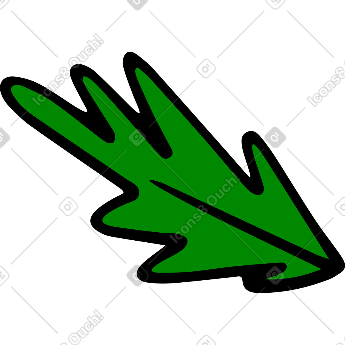 Fir tree brunch illustration in Comic style download in PNG, SVG