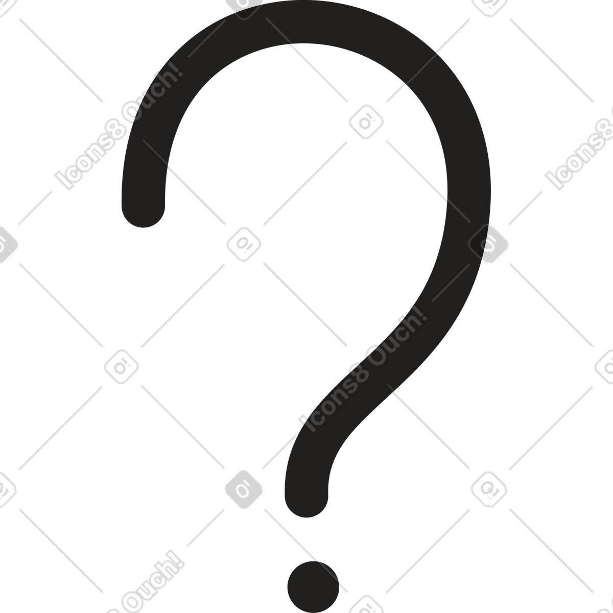 Illustration Point d'interrogation dans le style Little à télécharger aux formats PNG, SVG