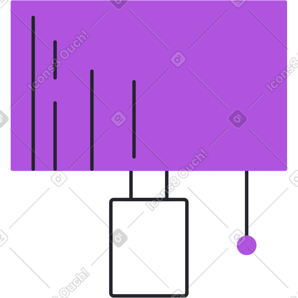 Small table lamp with cylindrical lampshade illustration in Grapy style download in PNG, SVG