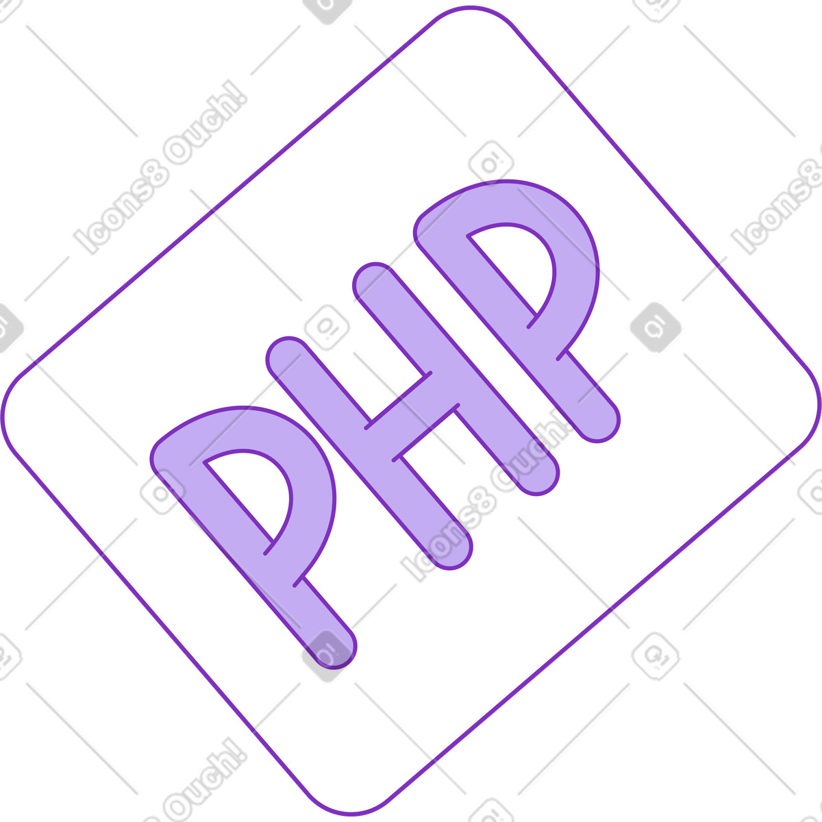 Php illustration in Elastic style download in PNG, SVG