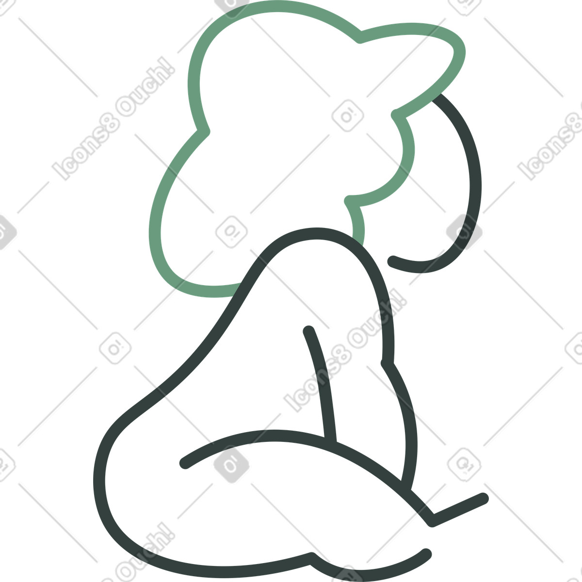 Illustration Baby-sitting dans le style Macaroni à télécharger aux formats PNG, SVG