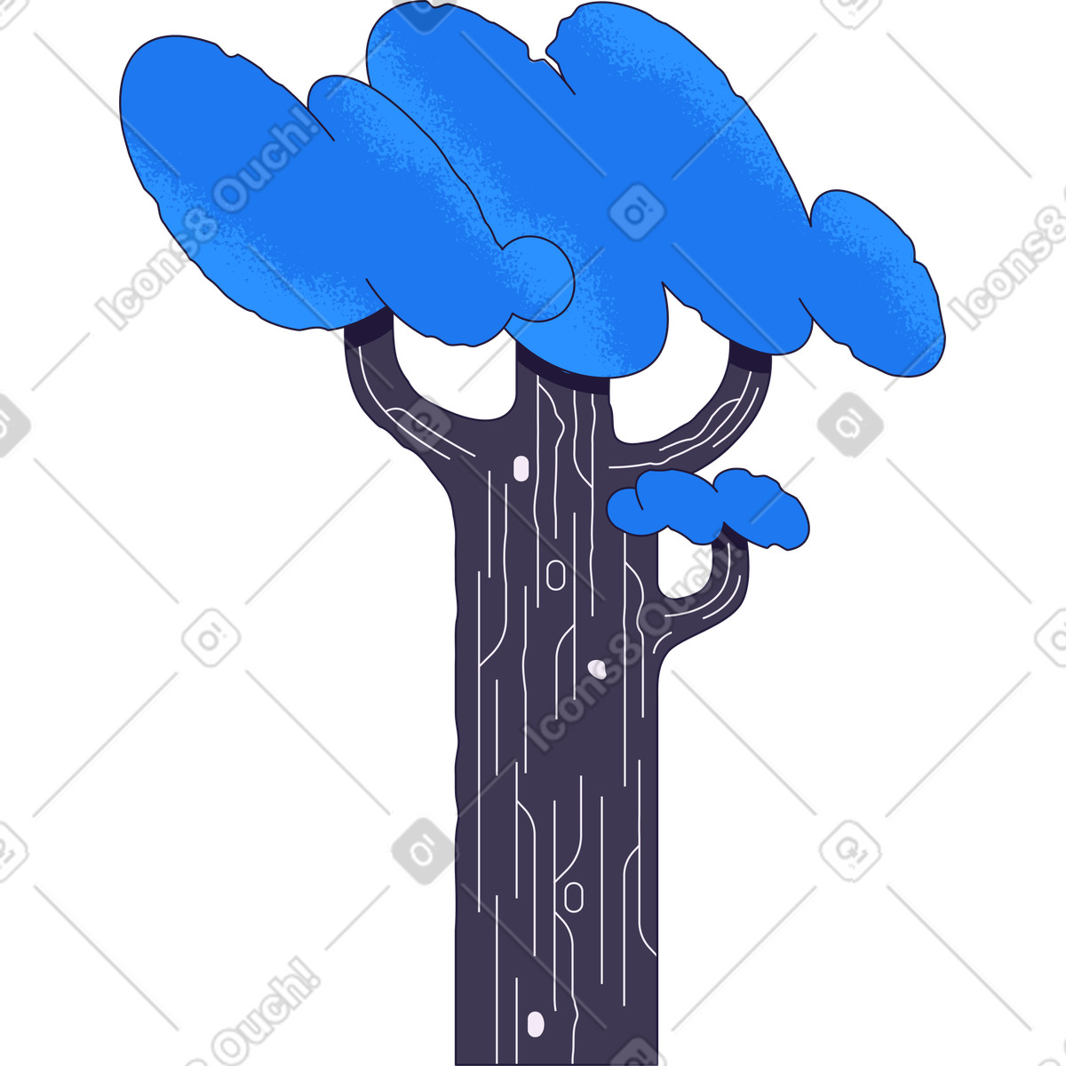 Ilustración Árbol en estilo Conifer a descargar en PNG y SVG