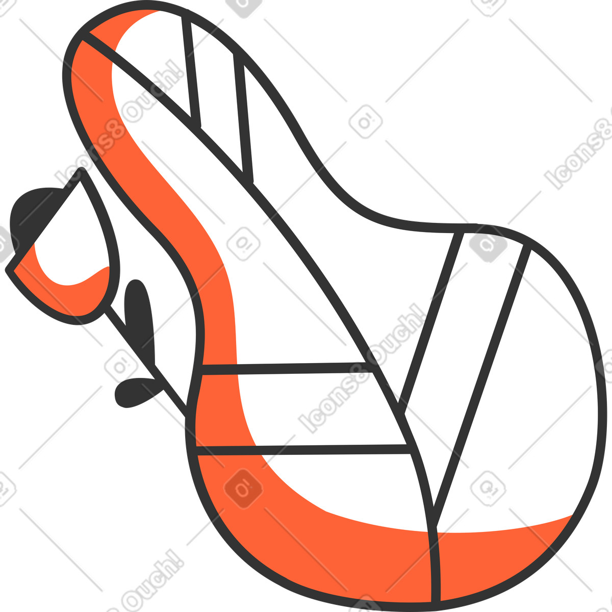 Иллюстрация Oval shaped leaf with red shadow в стиле Crayon — скачать в форматах PNG, SVG