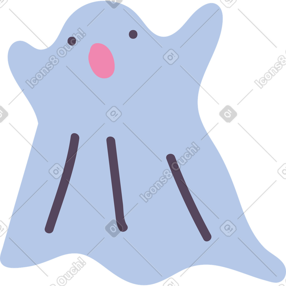 Illustration Fantôme dans le style Pluto à télécharger aux formats PNG, SVG
