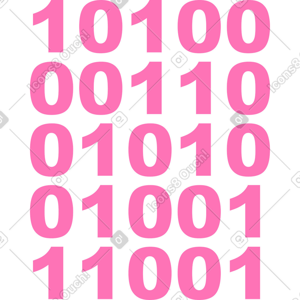Illustration Interface de code binaire dans le style Teko à télécharger aux formats PNG, SVG