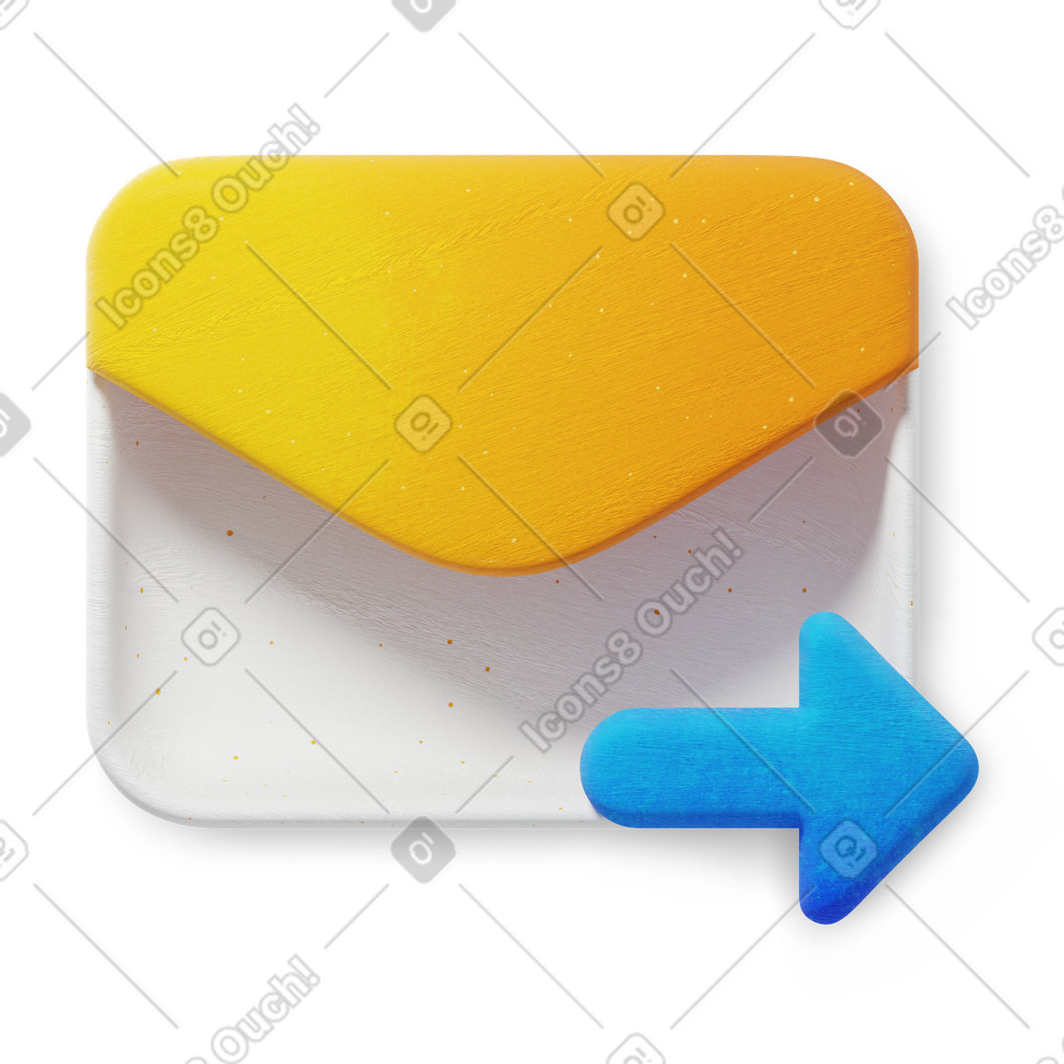 Send icon illustration in 3D Microsoft Fluent style download in PNG, SVG