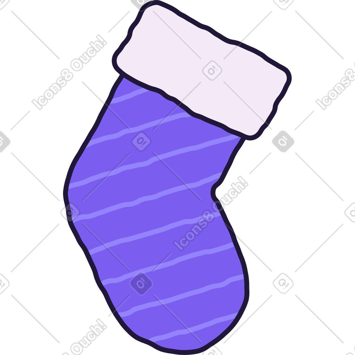 Conifer 스타일의 Christmas stocking 일러스트레이션 PNG, SVG 다운로드