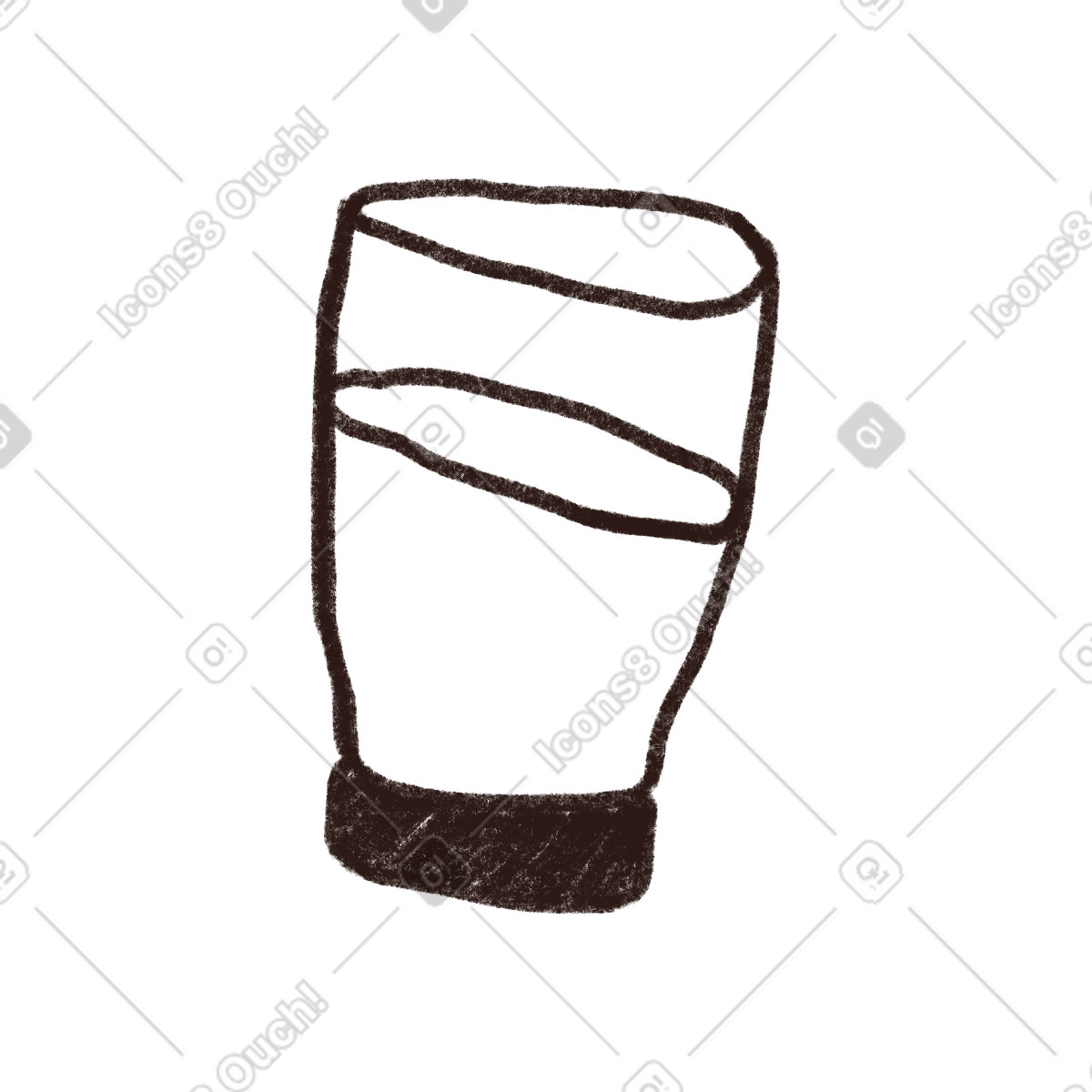 Illustration Glass of beer dans le style Blobby à télécharger aux formats PNG, SVG