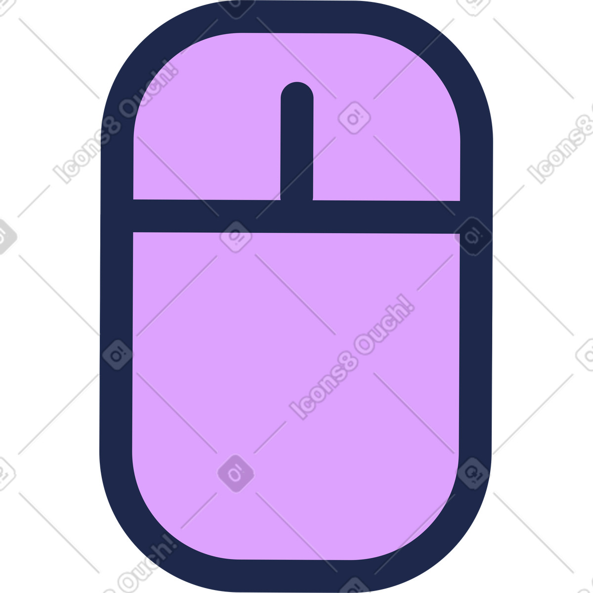 Computer mouse illustration in Outline style download in PNG, SVG