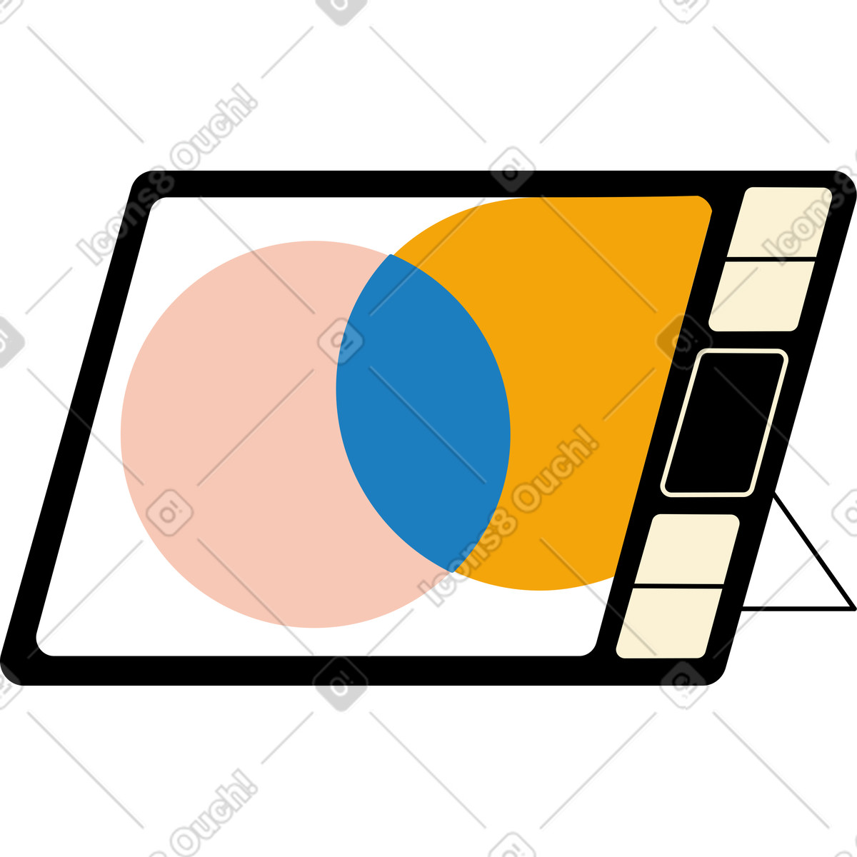 Иллюстрация Графический планшет для дизайна в PNG и SVG