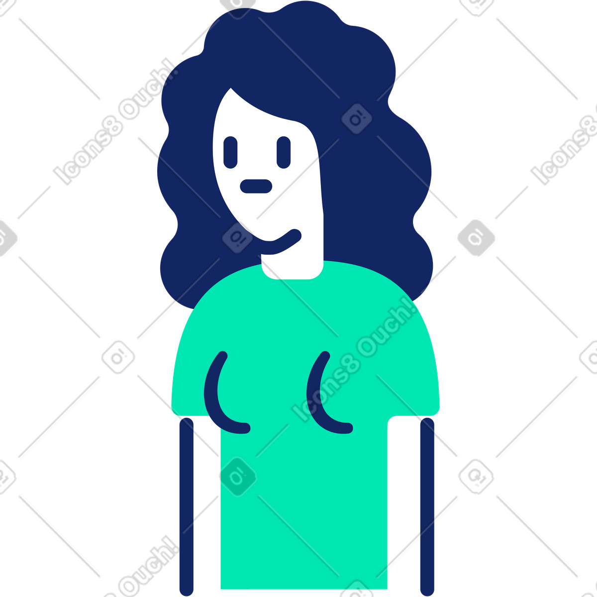Ragazza illustrazione in stile Cyborg scarica in PNG, SVG